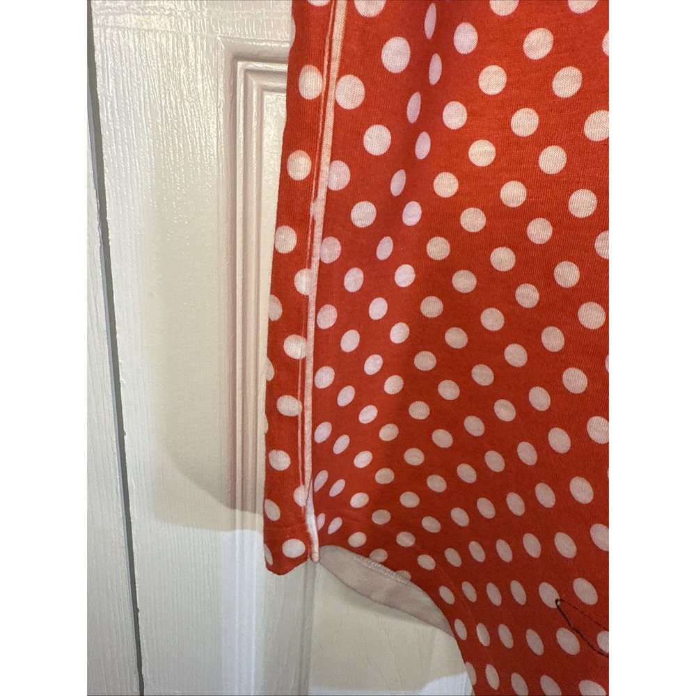 Disney Parks Women's Size XL Minnie Mouse Polka Dots Top‎ Red White Black - Picture 4 of 6